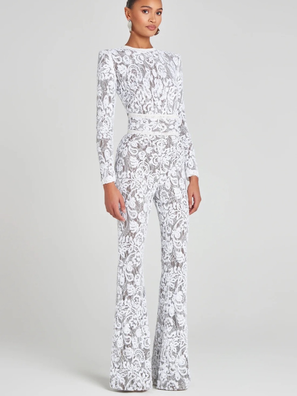 New Nadine Merabi Bella Lace Jumpsuit - Picture 2 of 8